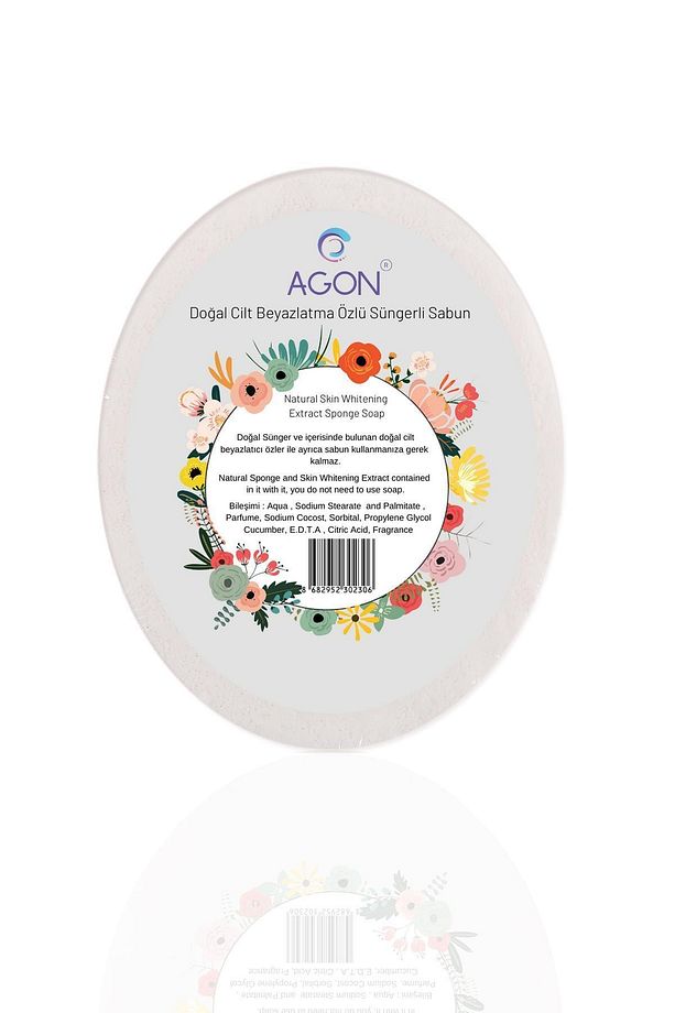 Agon Doğal El Yapımı Cilt Beyazlatıcı Özlü Sabunlu Vücut Duş Süngeri