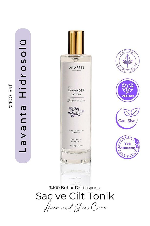 Agon Saf Lavanta Suyu 100 ML Canlandırıcı ve Besleyici Etkili Saç ve Yüz Toniği