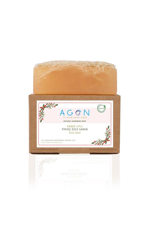 Agon %100 El Yapımı Doğal Kabak Lifli Pirinç Özlü Sabun