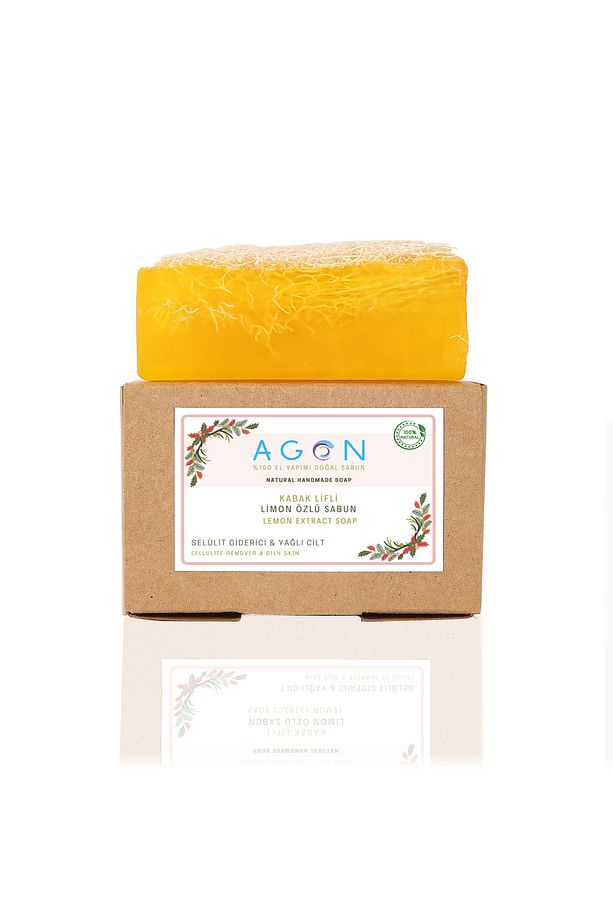 Agon %100 El Yapımı Doğal Kabak Lifli Limon Sabunu 120 Gr