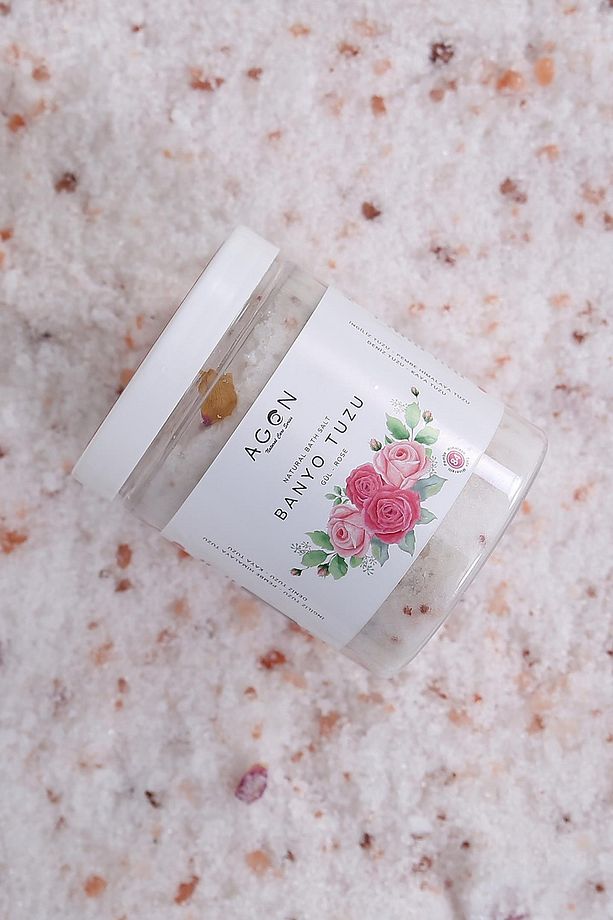 Agon Gül Yağlı Doğal Banyo Tuzu 300 gr - Ingiliz,himalaya,deniz Ve Kaya Tuzu