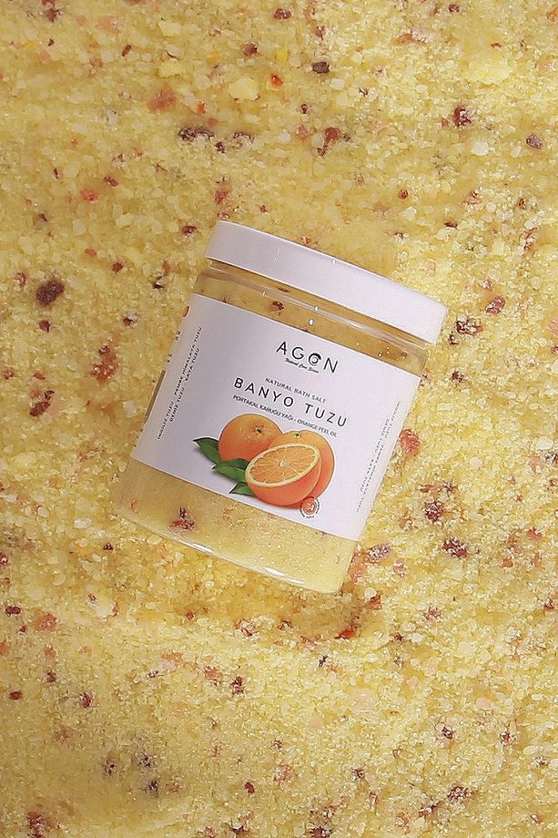 Agon Portakal Yağlı Doğal Banyo Tuzu 300 gr - Ingiliz,himalaya,deniz Ve Kaya Tuzu