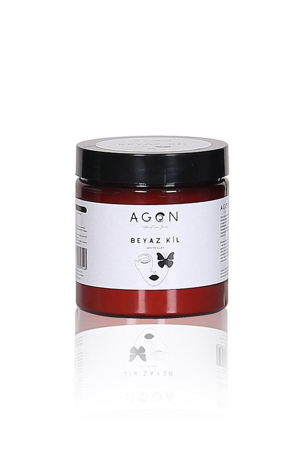 Agon Beyaz Kil Doğal Yüz Bakım Maskesi 500 ML (Siyah Nokta ve Sivilce Karşıtı, Gözenek Sıkılaştırıcı)