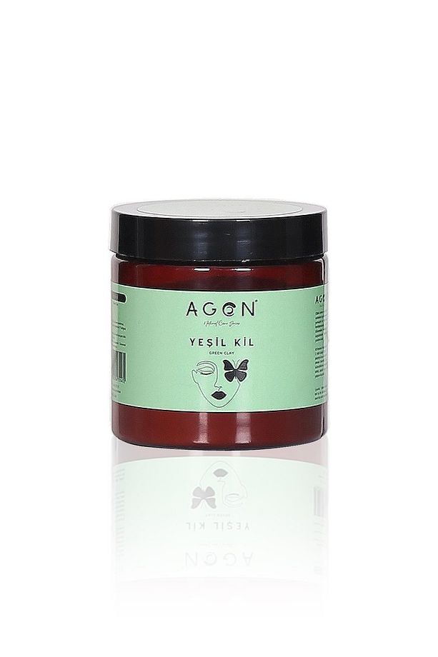 Agon Yeşil Kil Doğal Yüz Bakım Maskesi 500 ml (SİYAH NOKTA VE SİVİLCE KARŞITI, GÖZENEK SIKILAŞTIRICI)