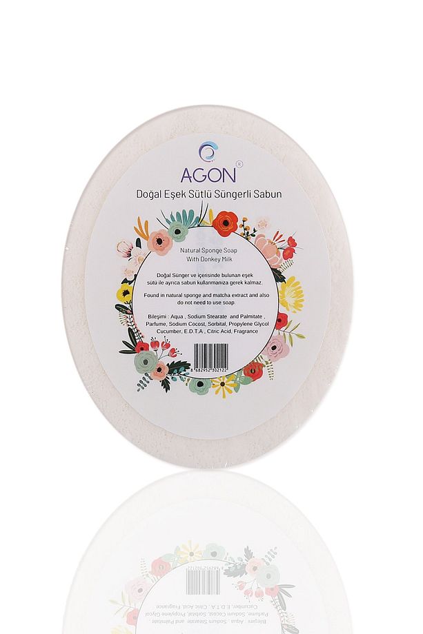 Agon Doğal El Yapımı Eşek Sütü Sabunlu Vücut Duş Süngeri 125 gr