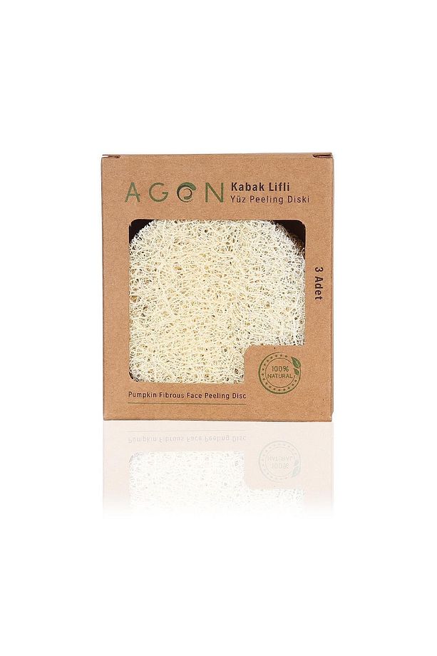Agon Doğal Kabak Lifli Yüz Peeling Diski 3 Adet