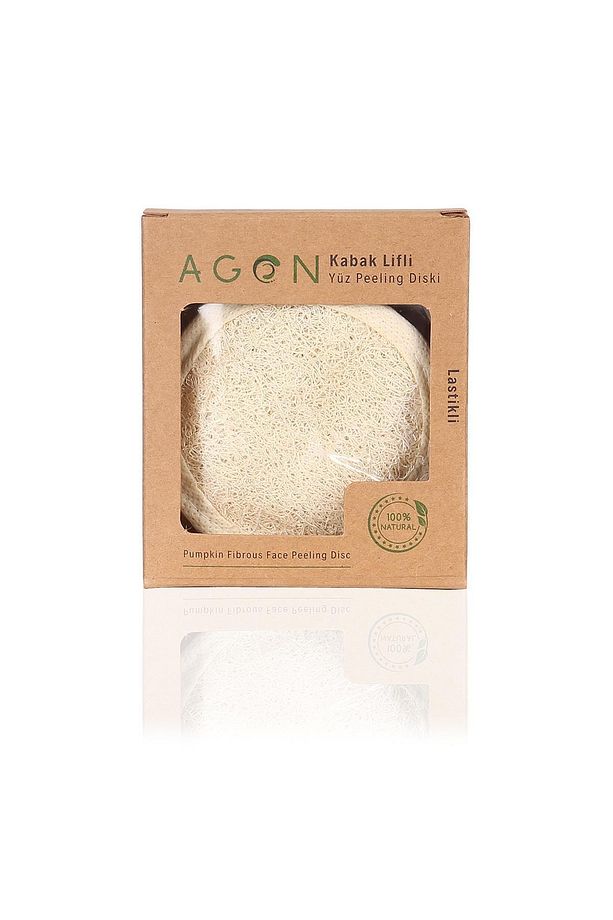 Agon Doğal Kabak Lifli Lastikli Yüz Peeling Diski